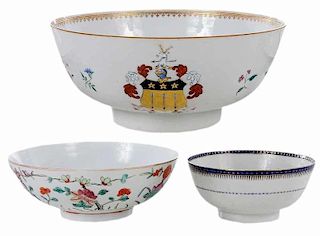 Three Chinese Export Bowls
