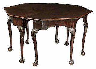 Chippendale Carved Two Part Dining Table