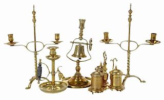 Five Brass Table Top Objects