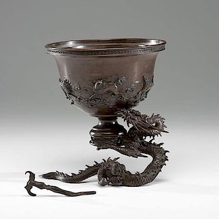 Fine Japanese Meiji Dragon Censer 