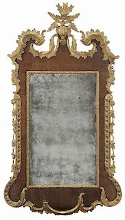 Fine Chippendale Mahogany and Parcel Gilt Mirror