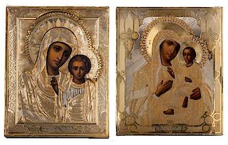 Russian Icons with Riza, The Lady of Kazan 