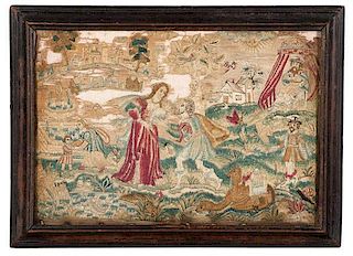 Early English Embroidered Scenes 