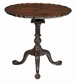 Very Fine Chippendale Carved Mahogany Tea Table