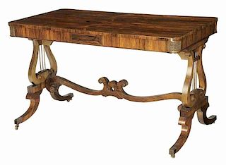 Regency Style Rosewood Veneered Writing Table