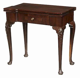George II Carved Mahogany Games Table