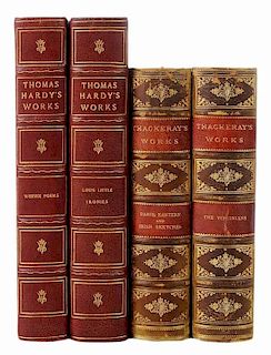 30 Leather Bound Books, Hardy and Thackeray