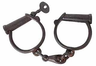 Froggatt Darby Wrought Iron Handcuffs with Key