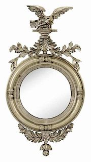 Classical Style Silver Leaf Convex Mirror