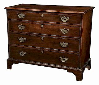 Chippendale Mahogany Four Drawer Chest