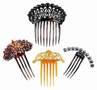 Four Victorian Combs