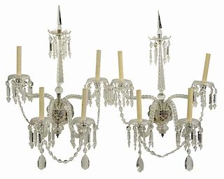 Pair George III Style Four Arm Wall Sconces