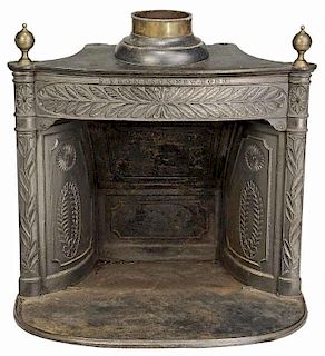 American Federal Iron and Brass Fireplace Insert