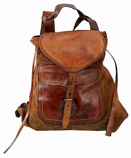 1930s Brown Leather Calf Back Pack