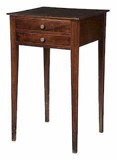 American Federal Mahogany Two Drawer Stand