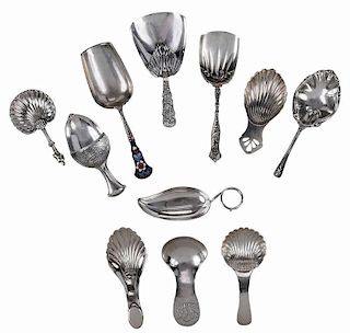 12 Silver Tea Caddy Spoons