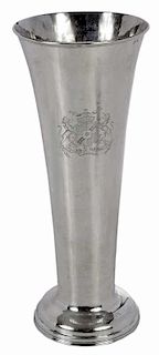 Large Silver-Plate Presentation Vase