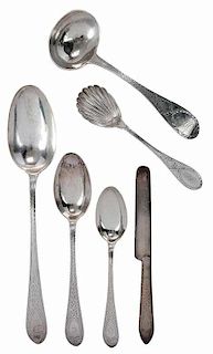Tiffany Faneuil Engraved Sterling Flatware,