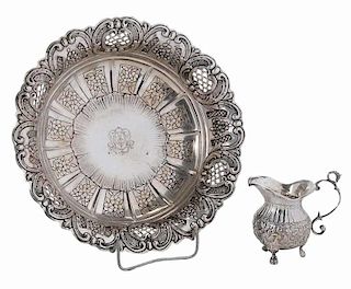 Two Continental Silver Table Items