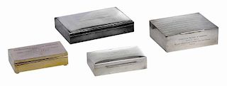 Four Silver Presentation Boxes