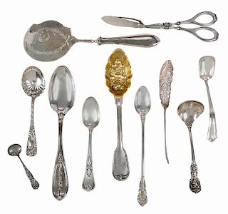 Thirty-Six Pieces Assorted Sterling Flatware