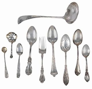Thirty-Five Pieces Sterling Flatware