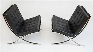PAIR OF BARCELONA CHAIRS, MORDERN, UNSIGNED