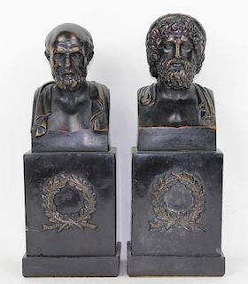 PAIR OF DECORATIVE, GODDESS BOOK ENDS