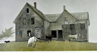 Andrew Wyeth Collotype "Open House"
