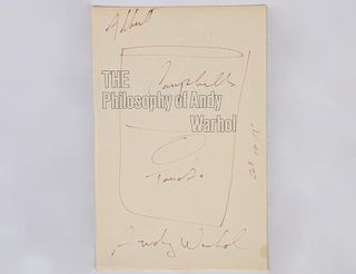 Andy Warhol Signed Book's Cover Page