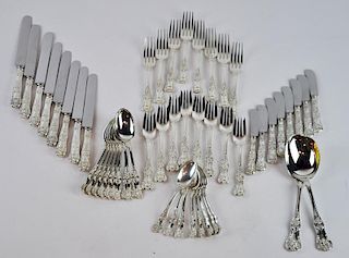 50 Pieces Tiffany English King Sterling Flatware