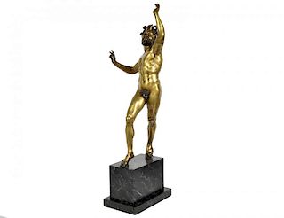 Italian Grand Tour Bronze Dancing Satyr Figure