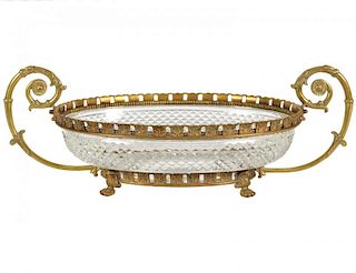 French Bronze Mounted Crystal Centerpiece