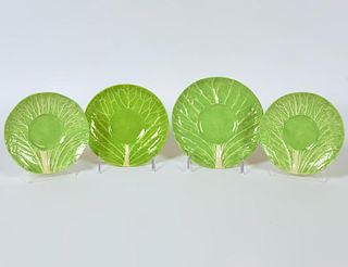 Four (4) Dodie Thayer Lettuce Ware Saucers
