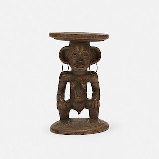 Luba Peoples, prestige stool: female caryatid