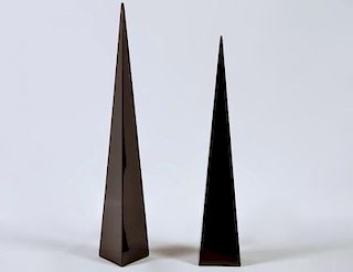 Two (2) Tall Obelisks by Archimede Seguso Murano