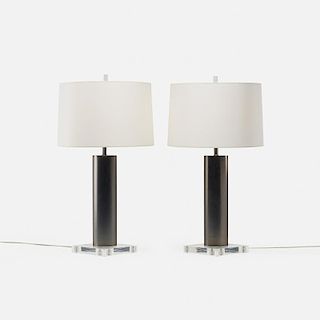Contemporary, table lamps, pair