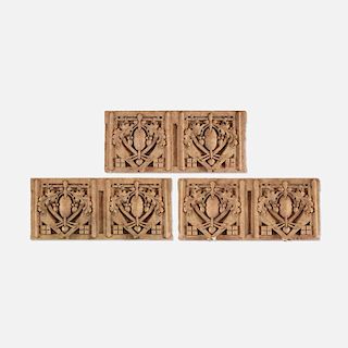George Grant Elmslie, set of three architectural elements from the Thomas A. Edison School, Hammond, IN