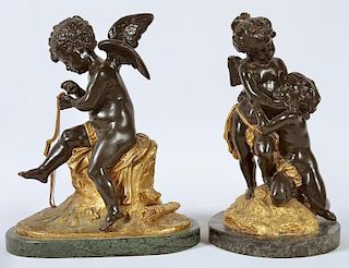 2 French Bronze Statues by Charles Gabriel Lemire