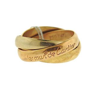 Cartier Trinity 18k Gold Rolling Band Ring 47
