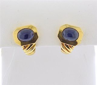 Bvlgari Bulgari Sapphire 18k Gold Earrings