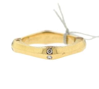 Fred Paris 18k Gold Diamond Band Ring