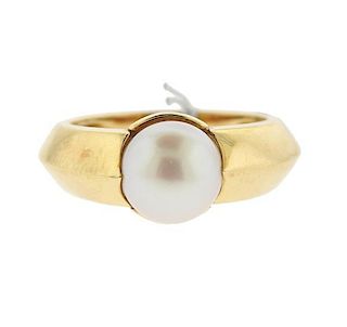 Chaumet 18k Gold Pearl Ring