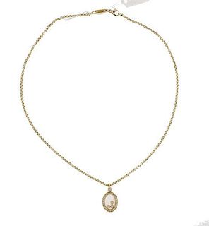 Chopard Happy Diamonds 18k Gold Pendant Necklace