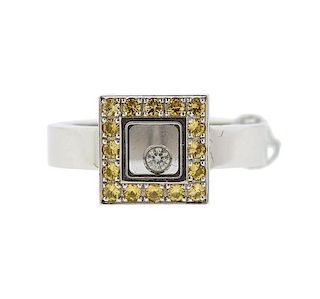 Chopard Happy Diamonds 18k Gold Sapphire Ring