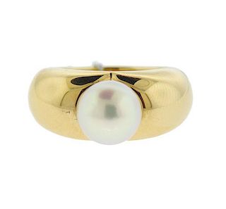 Cartier 18k Gold Pearl Ring