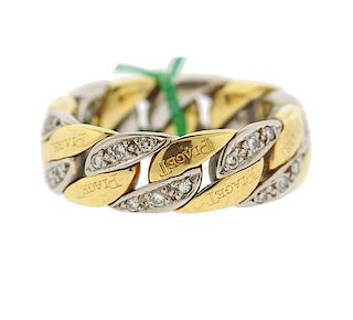 Piaget 18k Gold Diamond Chain Ring