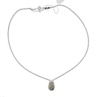 Cartier 18k Gold Crystal Diamond Pendant Necklace