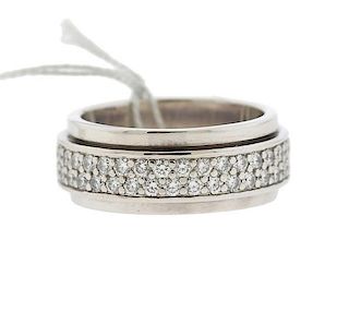 Piaget 18k Gold Diamond Rotating Band Ring