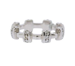 Chanel 18k Gold Diamond Band Ring